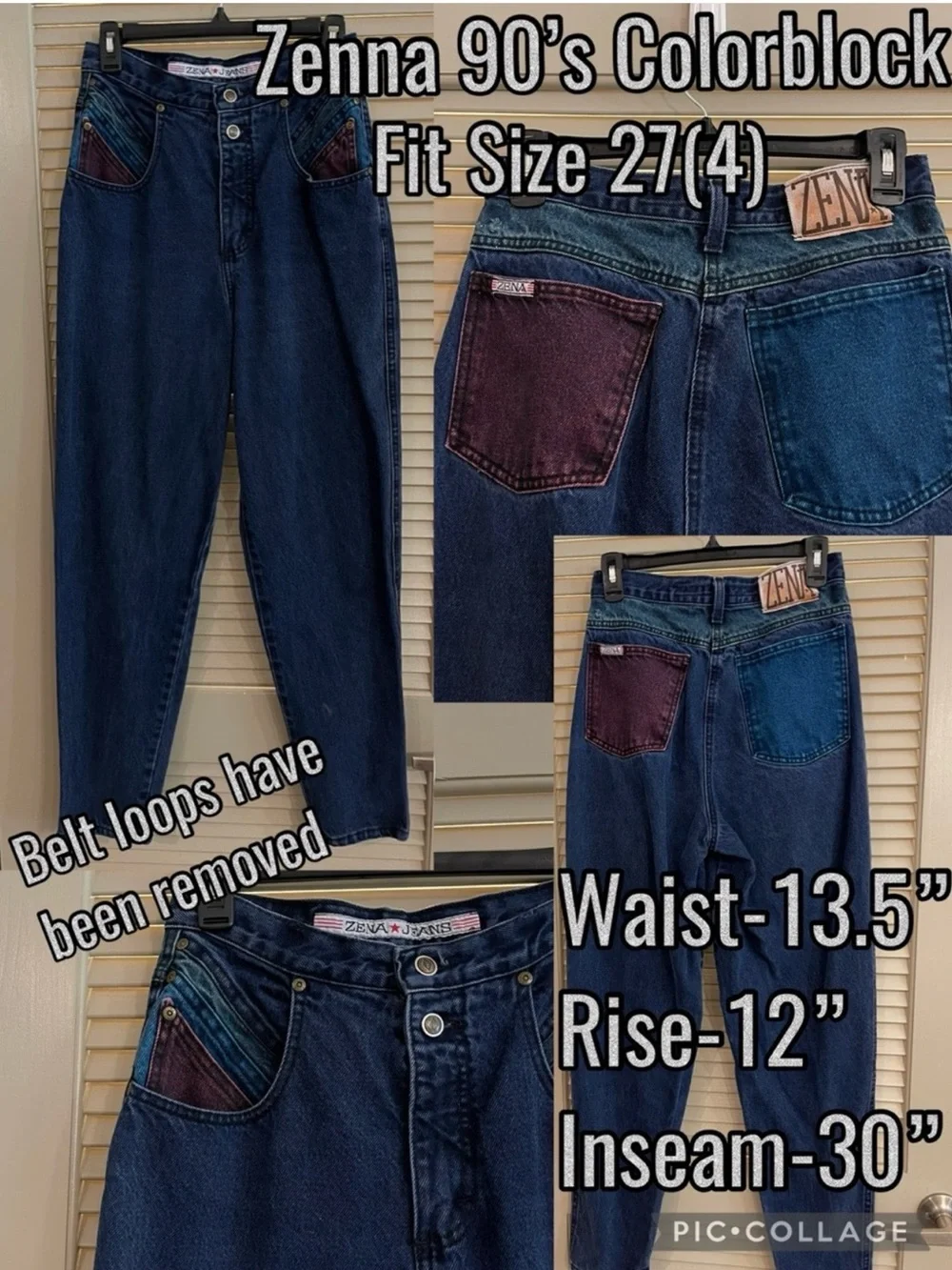 Zenna 90's Colorblock Jeans